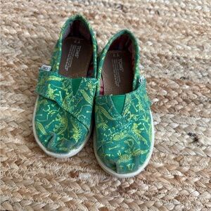 TOMS Kids Green Dinosaur Shoes